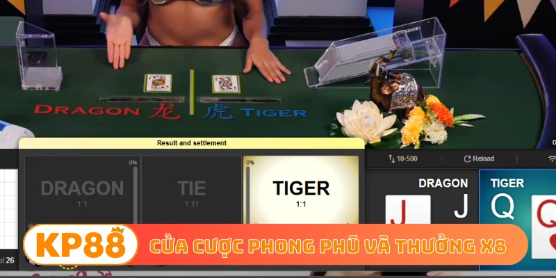 Cửa cược phong phú và thưởng x8